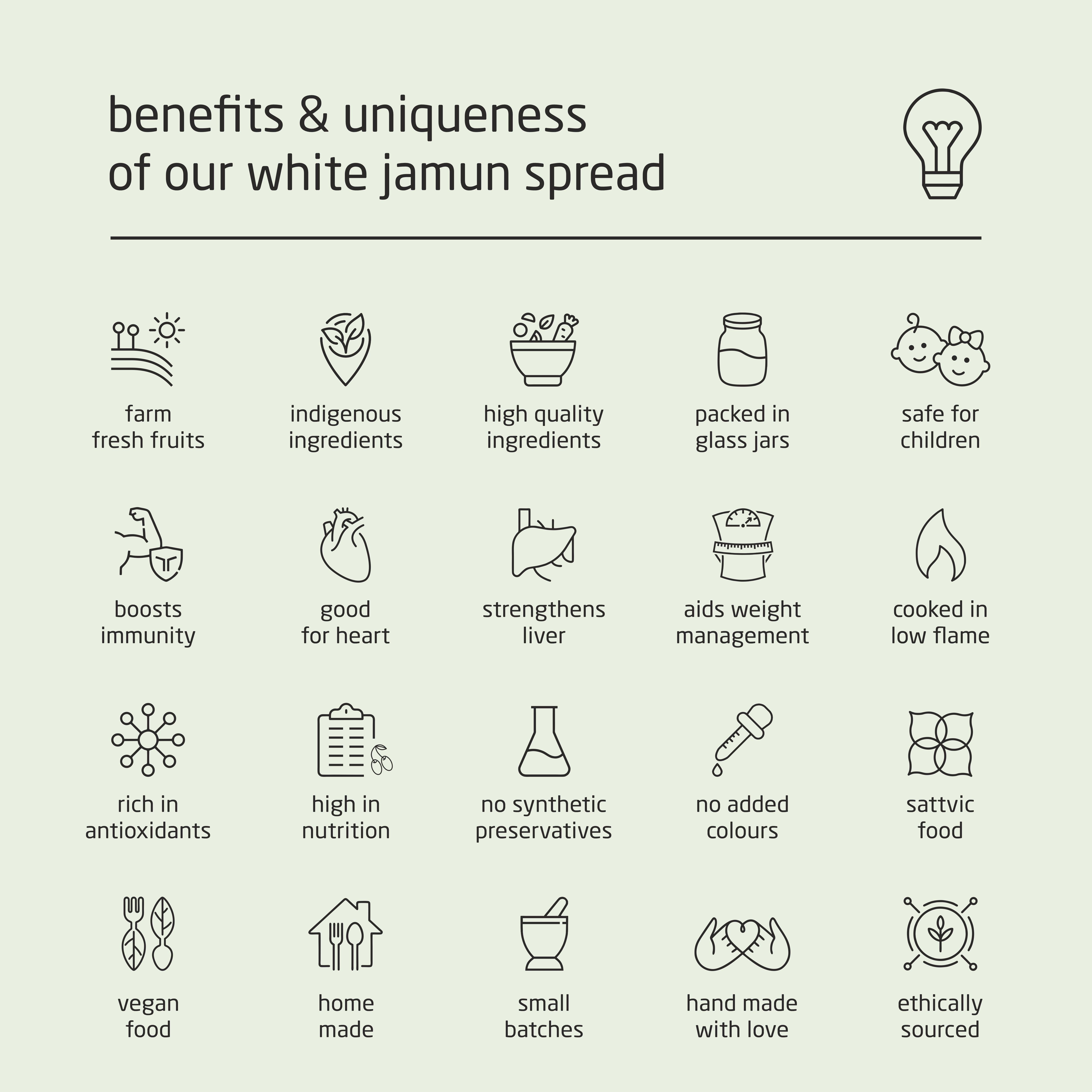 Premium White Jamun Spread with Coconut Neera Sugar - 150g Premium White Jamun Spread with Coconut Neera Sugar - 150g