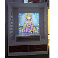 Hanuman Ji Mandir Printed on Acrylic with Storage Space | Sehrawat Brothers