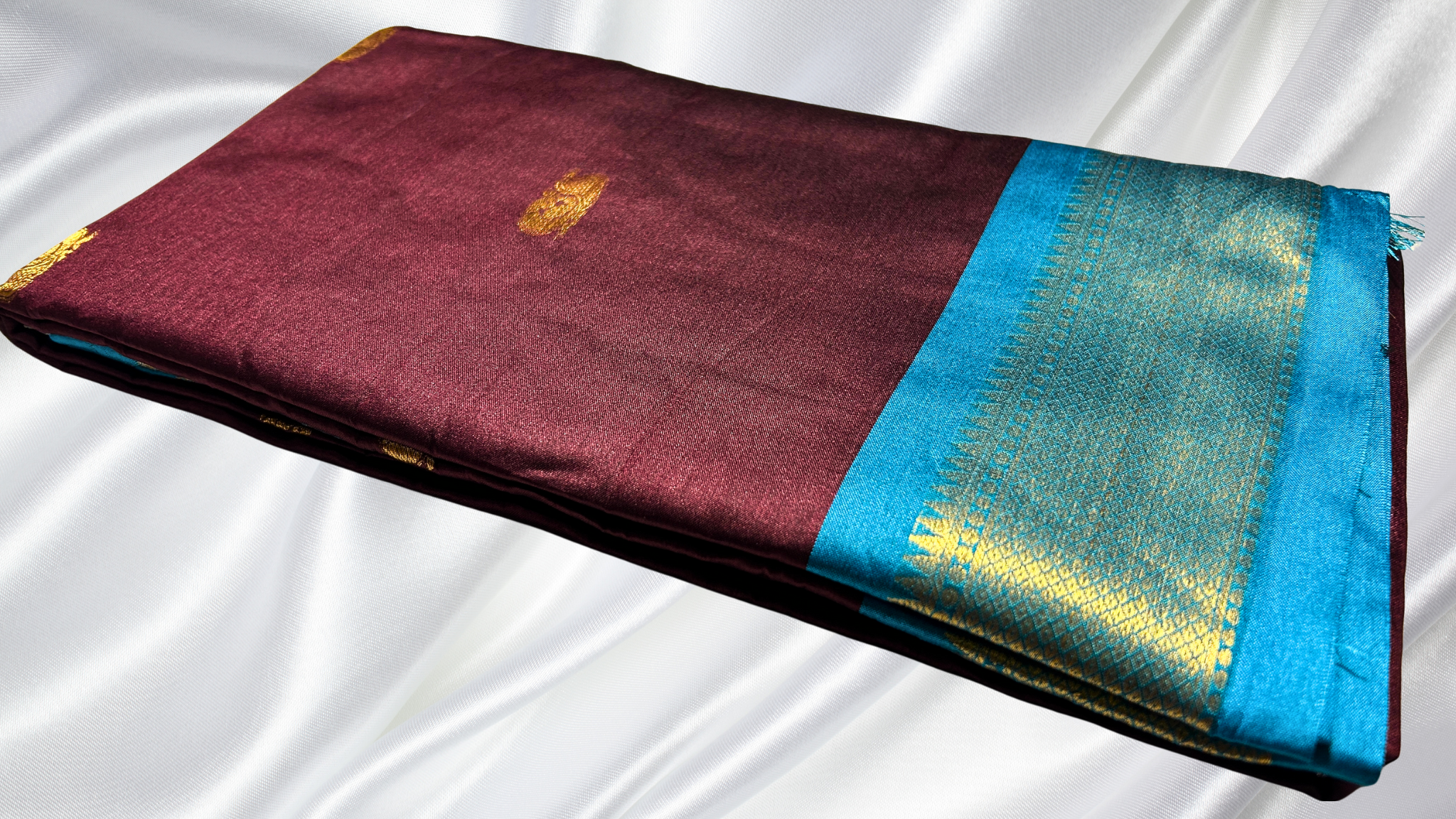 Kanchi Semi Silk Saree - Maroon