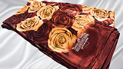 Butter Silk Soft Rose Saree - Chocolate