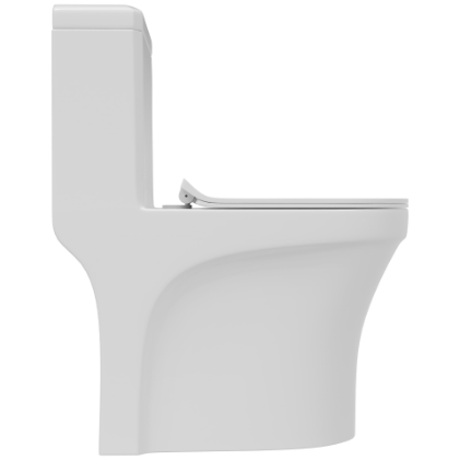 OPC-26121PP Cosmo Washdown One Piece Closet P Trap With Soft Close Seat Cover, Hinges, Fixing Accessories Set and Accessories Set, Cistern Fittings