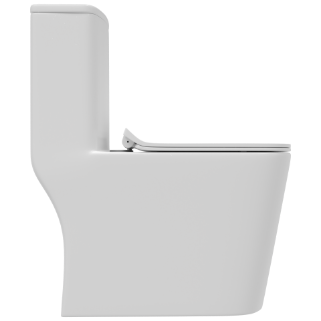 OPC-29211PP Lavish Siphonic One Piece Closet S Trap (9" Inch) With Soft Close Seat Cover With Hinges, Fixing Accessories Set and Accessories Set, Cistern Fittings