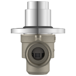 MP-5221 Metropole Forged Brass WC Flush Valve 40mm (1.5" Inch) With Exposed Shut Off Provision & Round Plate