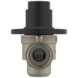 MP-MB-5221 Metropole Forged Brass WC Flush Valve 40mm (1.5" Inch) With Exposed Shut Off Provision & Round Plate (Matt Black)