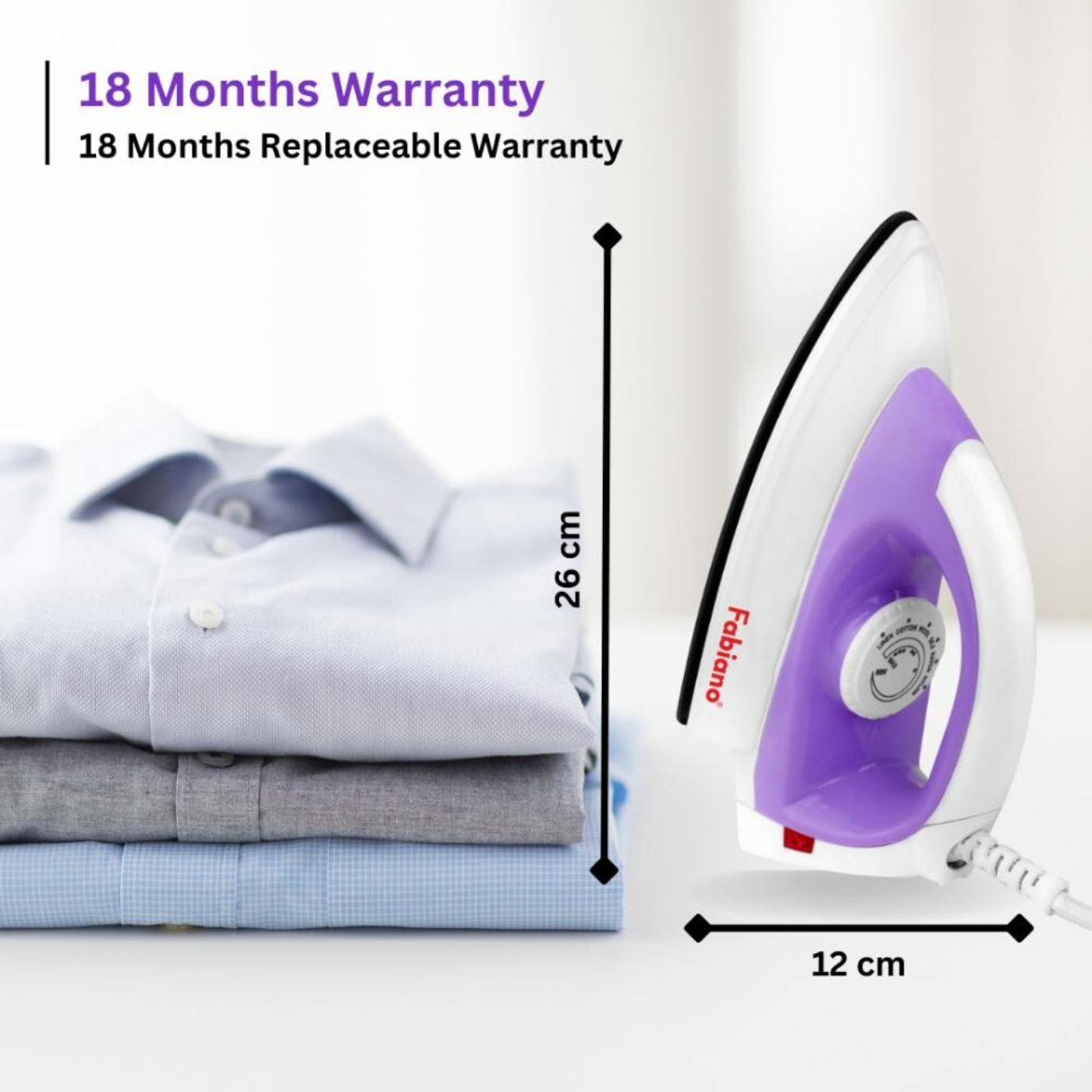 Fabiano OASIS Light Weight Dry Iron 1100 Watt Fabiano OASIS Light Weight Dry Iron 1100 Watt