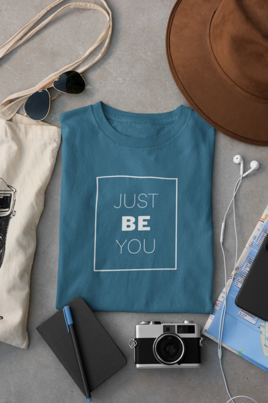 Mparel "Just Be You" Printed Unisex T-Shirt – Petrol Blue