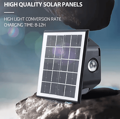LED Solar Powered Wall Fence Light, Night Spotlight for Garden