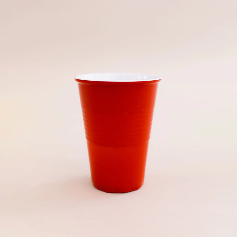 The Magic Balloons- Set of 30 Red Beer Pong Glasses 450ml Red Beer Pong Cups Durable and Reusable Red Party Glasses Perfect for Christmas, Holi, and Diwali.