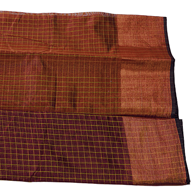 Mixed Cotton Saree (Merun)
