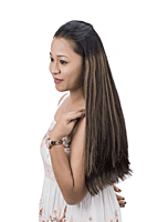 Ash-Brown Balayage | Seamless | 3-Piece Set | Clip-In Volumizers