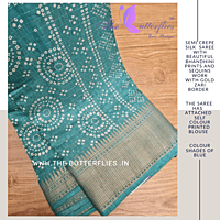 SEMI CREPE SILK SAREE  RJASCRE23469