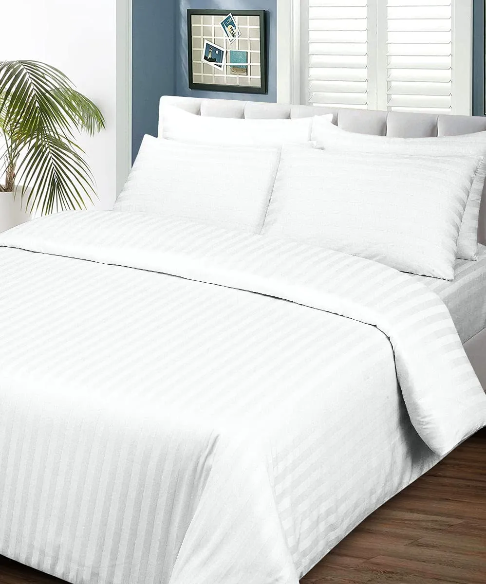 Duvet / Comforter Cover Glace Cotton 300 TC - Stripe - White Duvet / Comforter Cover Glace Cotton 300 TC - Stripe - White