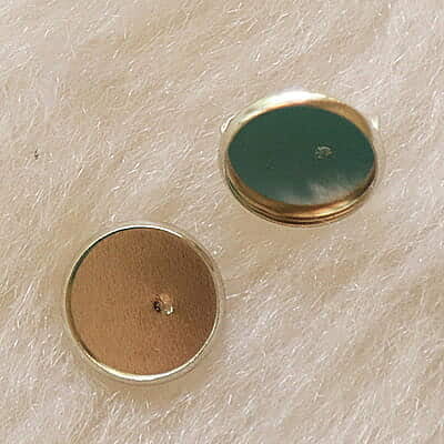 Circle Brooch Bezel  Chrome Silver
