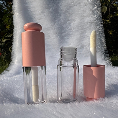 Lipstick - ROUND POP UP - PINK Cap - 5.5ml - Short FAT Container - Acrylic