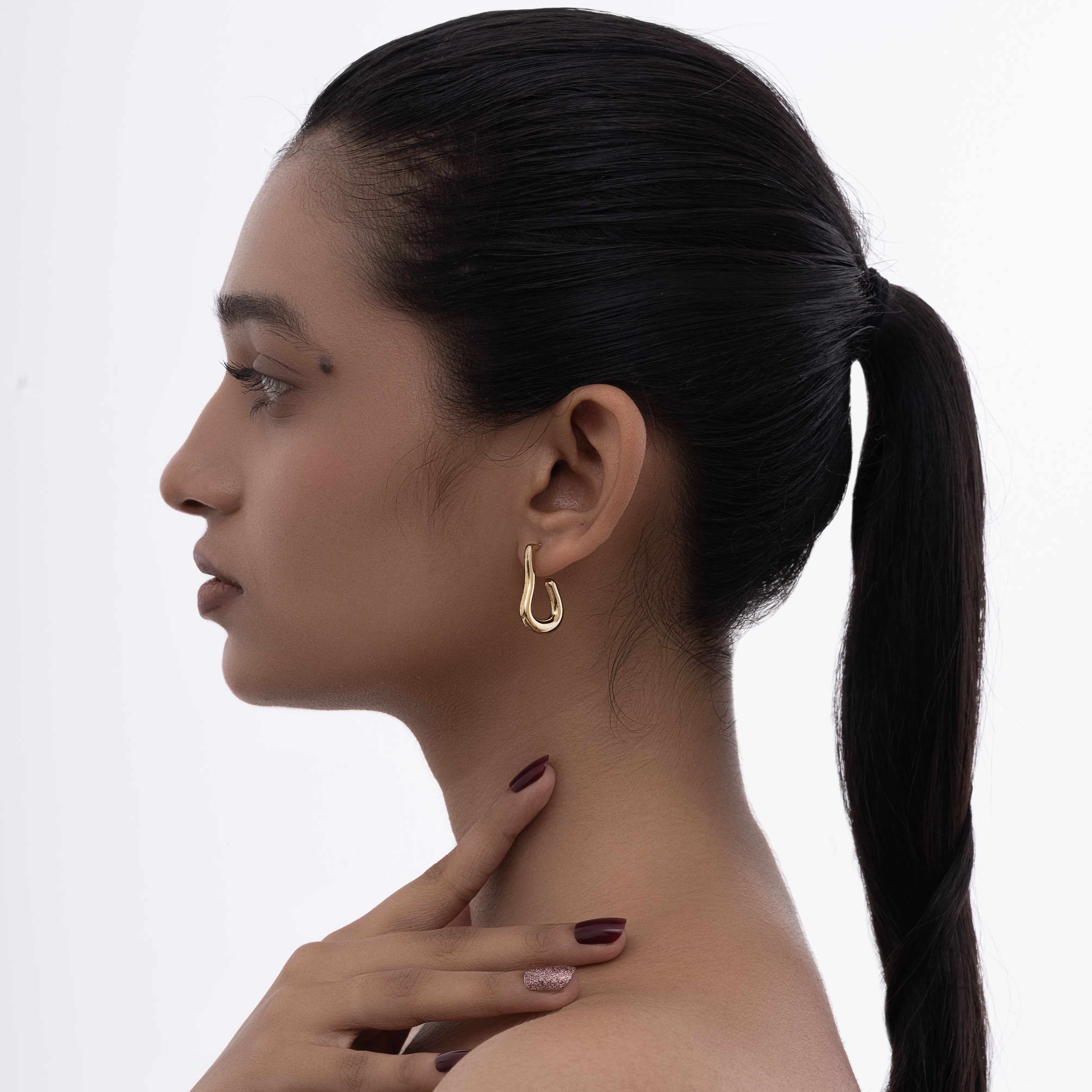 Contemporary Half Hoop Earrings Contemporary Half Hoop Earrings