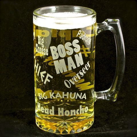 Sublimation Printed Beer Mug with Handle Gift forSip Celebration Beer Boss Man(470 ml) Sublimation Printed Beer Mug with Handle Gift forSip Celebration Beer Boss Man(470 ml)
