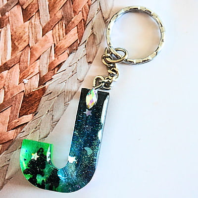 'J' ARORA INSPIRED LETTER KEYCHAIN(LKB00047)