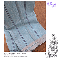 PURE LINEN SAREE YBRSLIN23595 PURE LINEN SAREE YBRSLIN23595