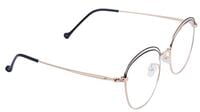 Female Square Spectacle Frame. Golden & Black Color Metal Frame. Transparent ARC Lens. Female Square Spectacle Frame. Golden & Black Color Metal Frame. Transparent ARC Lens.