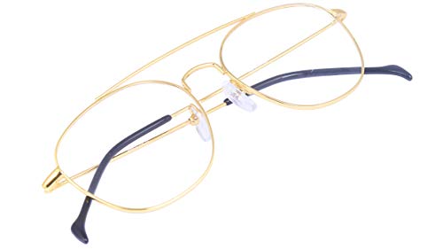 Soigné Unisex Medium Round Spectacle Frame.Golden Color