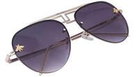 Unisex Large Aviator Sunglasses. Gradient & See Through Black Color Lens. Unisex Large Aviator Sunglasses. Gradient & See Through Black Color Lens.