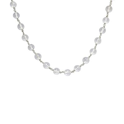 Pure Silver Sphatik mala Crystal Jaap Mala for Pooja