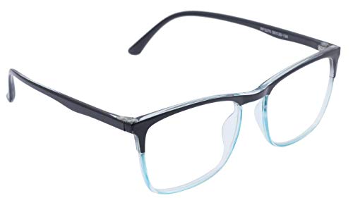 Soigné Unisex Medium Square Spectacle Frames. Blue&Black