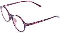 Unisex Round Thin Medium Spectacle Frame. Red & Transparent Frame Unisex Round Thin Medium Spectacle Frame. Red & Transparent Frame