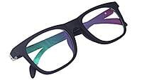 Soigné Unisex Medium Rectangular Spectacle Frame. Matte Black Soigné Unisex Medium Rectangular Spectacle Frame. Matte Black