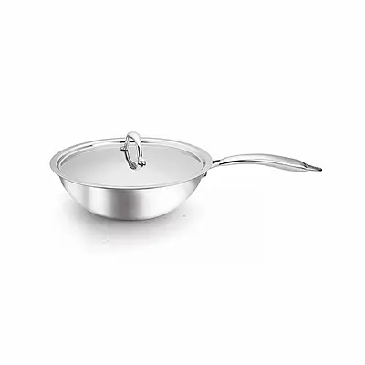 Signora Ware Artista Tri- Play Wok Pan With Lid 1800 ML (20 CM) Signora Ware Artista Tri- Play Wok Pan With Lid 1800 ML (20 CM)
