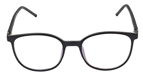 Soigné Unisex Medium Square Spectacle Frames. Matte Black