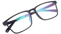 Unisex Rectangular Large Spectacle Frame. Glossy Black Color Frame.
