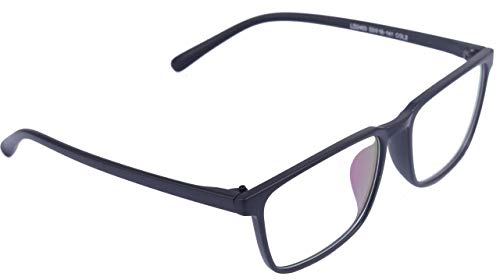Unisex Rectangular Large Spectacle Frame. Glossy Black Color Frame.