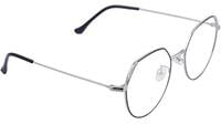 Female Oversized Spectacle Frames. Transparent ARC Lens. Silver & Black Color Metal Frame. Female Oversized Spectacle Frames. Transparent ARC Lens. Silver & Black Color Metal Frame.