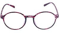 Unisex Round Thin Medium Spectacle Frame. Red & Transparent Frame Unisex Round Thin Medium Spectacle Frame. Red & Transparent Frame