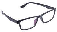 Unisex Rectangular Large Spectacle Frame. Glossy Black Color Frame. Zero Power Lens. Unisex Rectangular Large Spectacle Frame. Glossy Black Color Frame. Zero Power Lens.