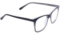 Unisex Square Spectacle Frame. Black Color Frame. Transparent ARC Lens. Unisex Square Spectacle Frame. Black Color Frame. Transparent ARC Lens.
