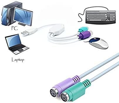 USB 2.0 Male to Dual PS/2 Female Converter ,Connector ,Adapter , Cable For Keyboard Mouse (Multicolor) USB 2.0 Male to Dual PS/2 Female Converter ,Connector ,Adapter , Cable For Keyboard Mouse (Multicolor)