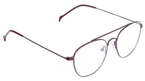 Soigné Unisex Medium Round Spectacle Frame. Bronze