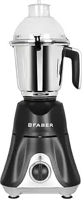 Faber Hilux 550W Blender Mixer Grinder, 3 SS clip lock jars & blades copper motor, up to 18000 rpm speed