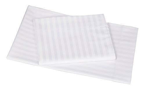 Pillow Cover Without Framed Glace Cotton 300 TC - Striped - White