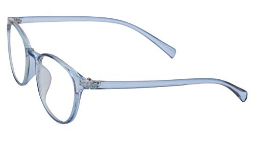 Unisex Medium Full Rim Round Spectacle Frame. Blue Frame