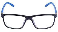 Soigné Unisex Large Rectangular Spectacle Frame. Black&Blue Color