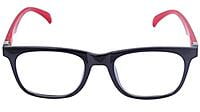 Soigné Unisex Large Rectangular Spectacle Frame. Black&Red Color Soigné Unisex Large Rectangular Spectacle Frame. Black&Red Color
