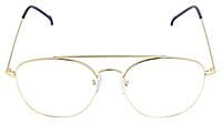 Soigné Unisex Medium Round Spectacle Frame.Golden Color