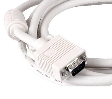 VGA Male to Male 15-Pin Cable/Adapter for PC, Monitor, Projector, Laptop, TV, LCD/LED (White) VGA Male to Male 15-Pin Cable/Adapter for PC, Monitor, Projector, Laptop, TV, LCD/LED (White)