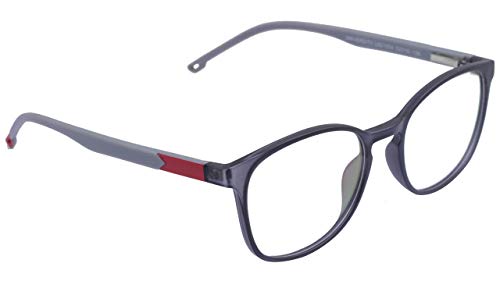 Soigné Unisex Large Square Spectacle Frames. Grey Color
