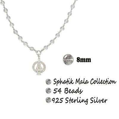Sphatika Mala with Ayyappan (Iyyappan) Pendant – Pure Quartz Crystal Mala Sphatika Mala with Ayyappan (Iyyappan) Pendant – Pure Quartz Crystal Mala