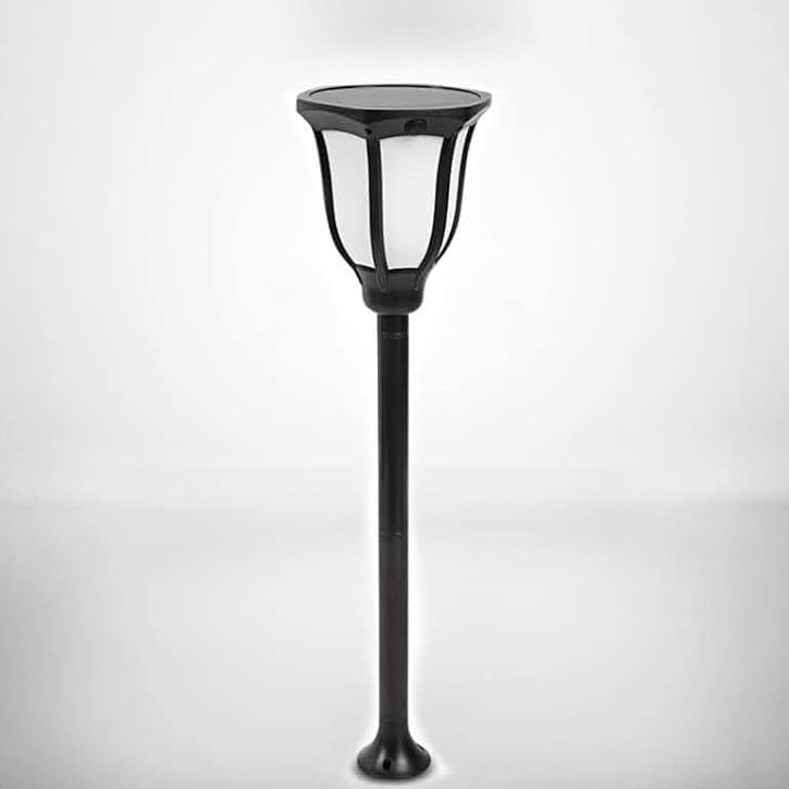 Vbrite Solar Outdoor Gate Light, Solar Pole Light, Solar Pillar Lamp, Solar Garden Light, Solar Outdoor Lamp with Bulb Standard