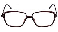 Soigné Unisex Large Rectangular Specs Frame. Matte Brown Soigné Unisex Large Rectangular Specs Frame. Matte Brown
